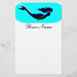Papelería natación subacuática de la sirena