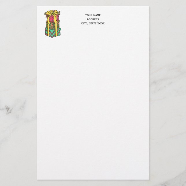 Papelería Navidad apilada y envuelta presenta navidades (Anverso)