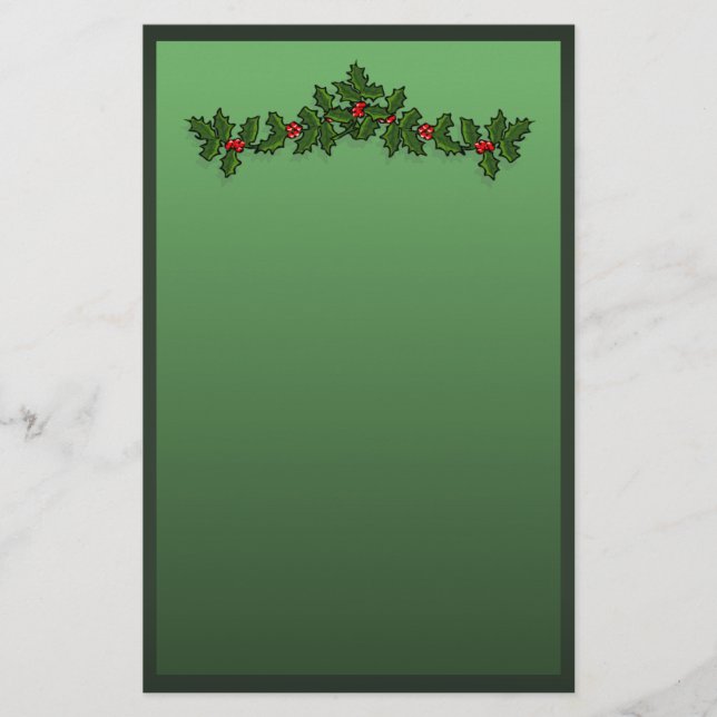 Papelería Navidad del acebo (Anverso)