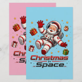 Papelería Navidad en el Espacio Santa Astronauta Lindo Día F