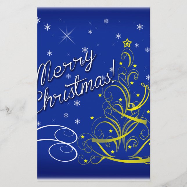 Papelería Navidades azules (Anverso)