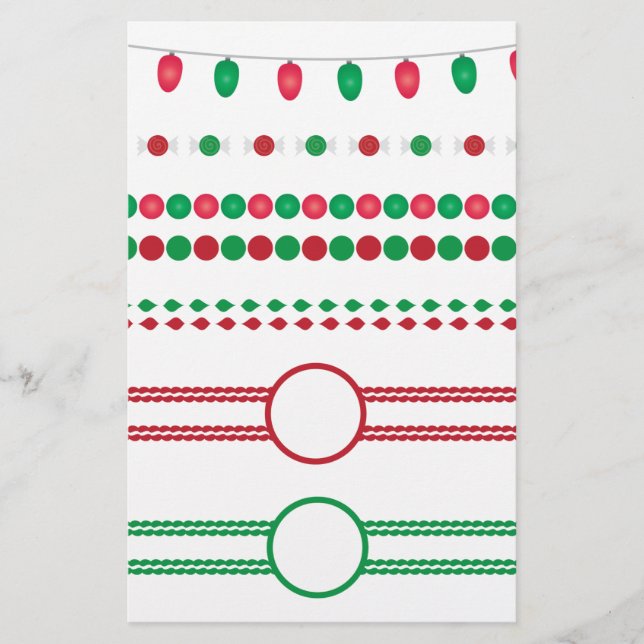 Papelería navidades bordean marcos vacacionales (Anverso)