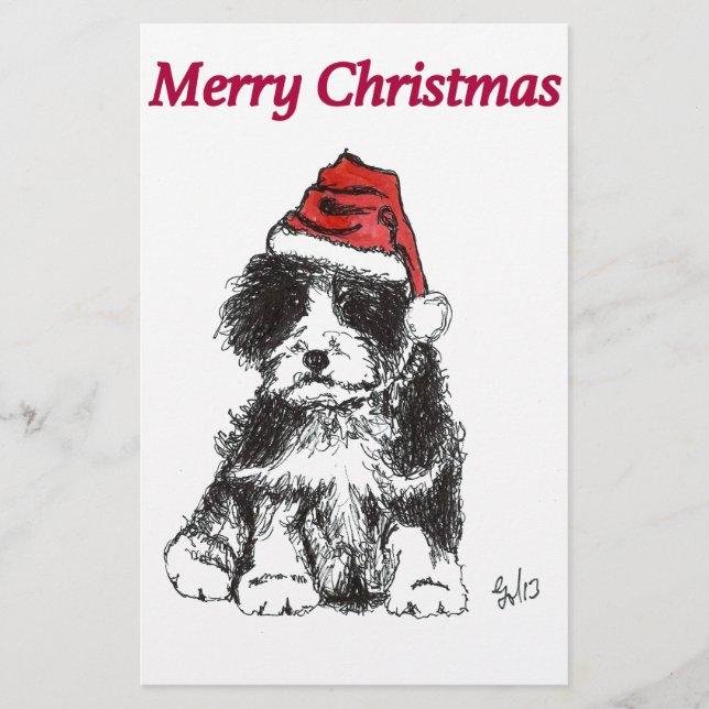Papelería Navidades cachorritos (Anverso)