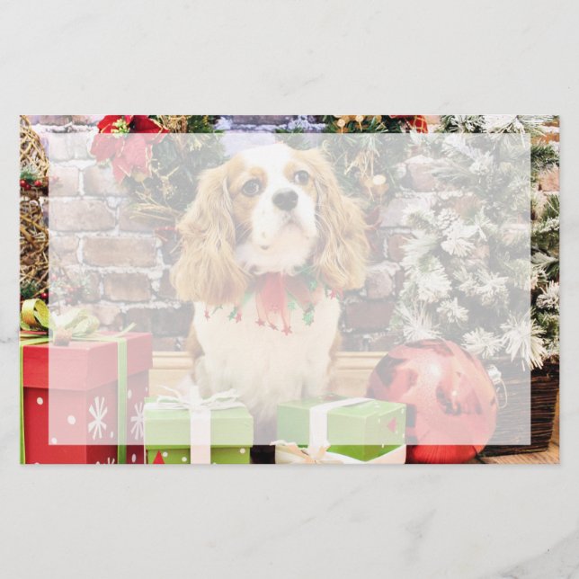 Papelería Navidades - Cavalier King Charles Spaniel Maverick (Anverso)