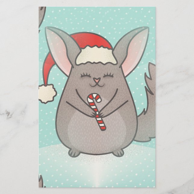Papelería navidades chinchillas (Anverso)