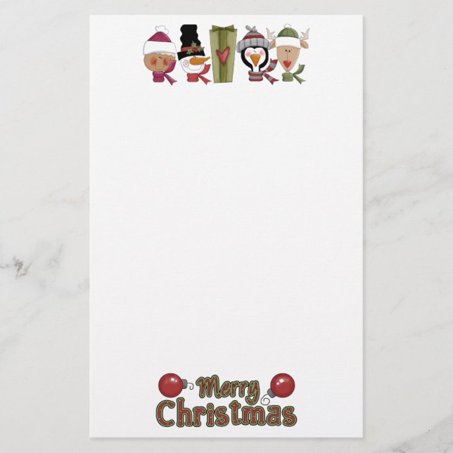 Papelería Navidades Critters Stationery (Anverso)