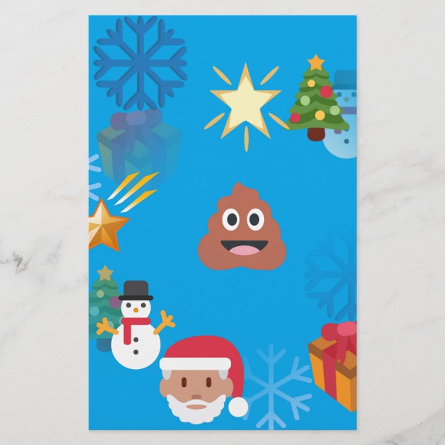 Papelería navidades de caca de emoji (Anverso)