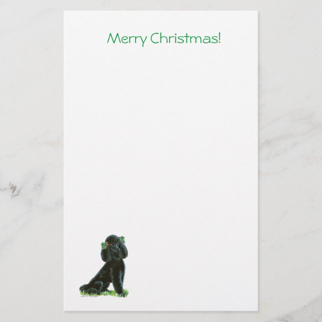 Papelería Navidades de canapés negro Holly Art Gifts & Cards (Anverso)