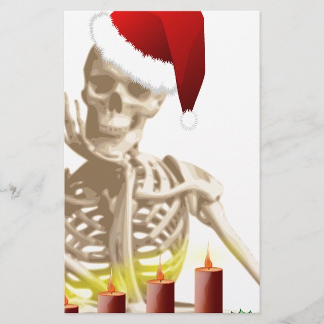 Papelería navidades de cráneo (Anverso)