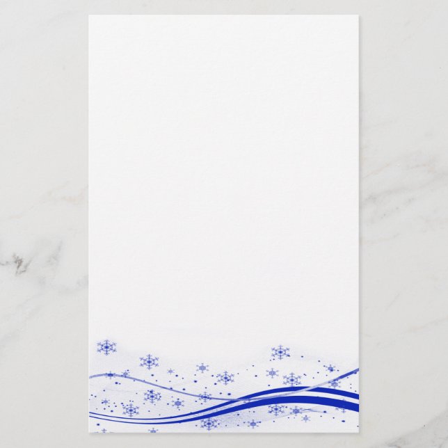 Papelería Navidades de Nieve Azul (Anverso)
