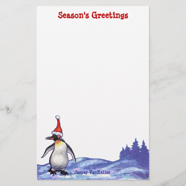 Papelería Navidades de Penguin (Anverso)