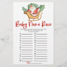 Navidades de Santa Claus nombran juego de Baby Sho