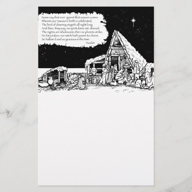 Papelería Navidades de Shakespeare (Anverso)