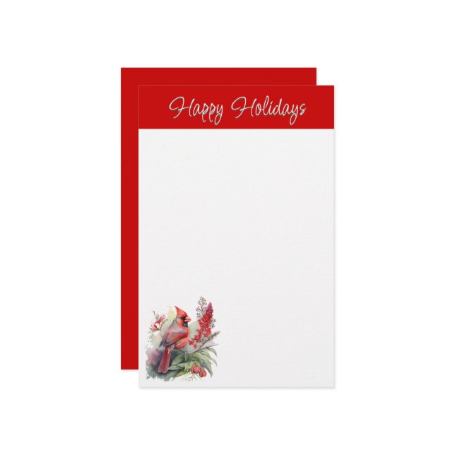 Papelería Navidades del Cardenal Rojo (Anverso/Reverso In Situ)