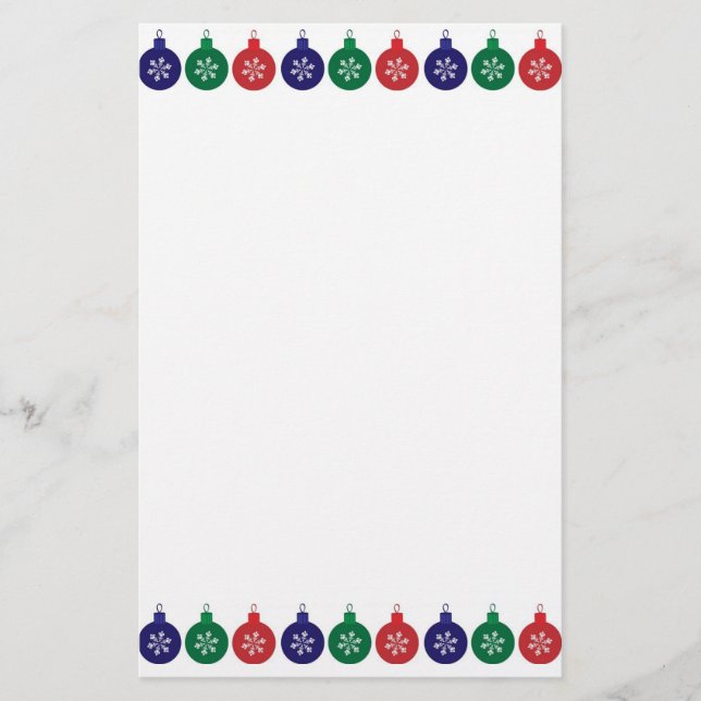 Papelería Navidades del patrón de Bauble (Anverso)