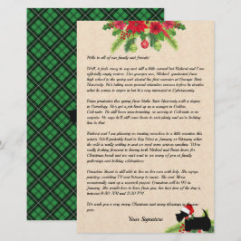 Papelería Navidades escoceses  Personalizado de boletín fami