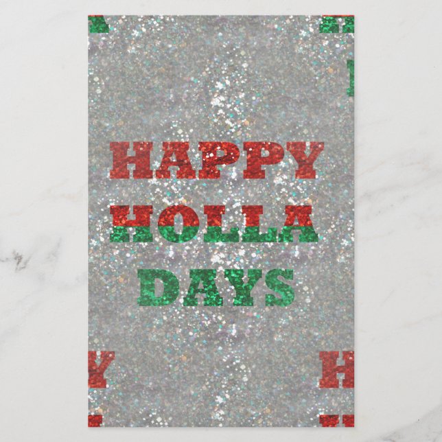 Papelería navidades felices días de holla (Anverso)