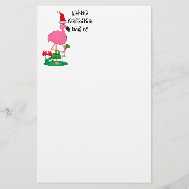 Papelería Navidades Flamingo Stationary (Anverso)