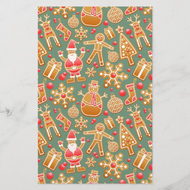 Papelería navidades gingerbread santa (Anverso)