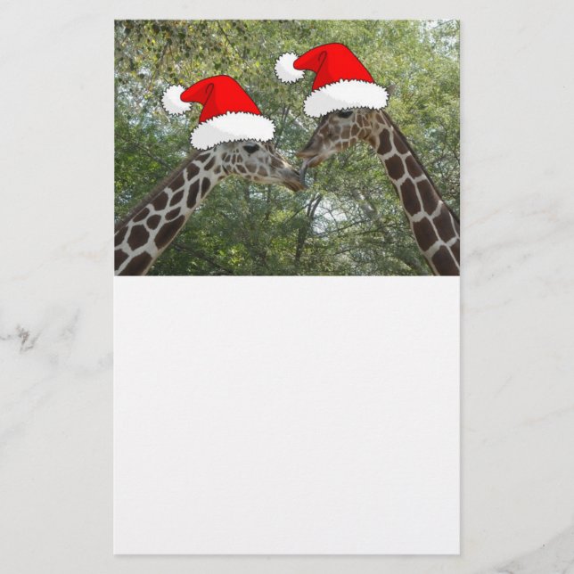 Papelería Navidades Giraffes (Anverso)