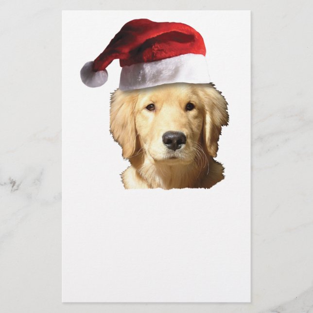 Papelería Navidades Golden Retriever (Anverso)