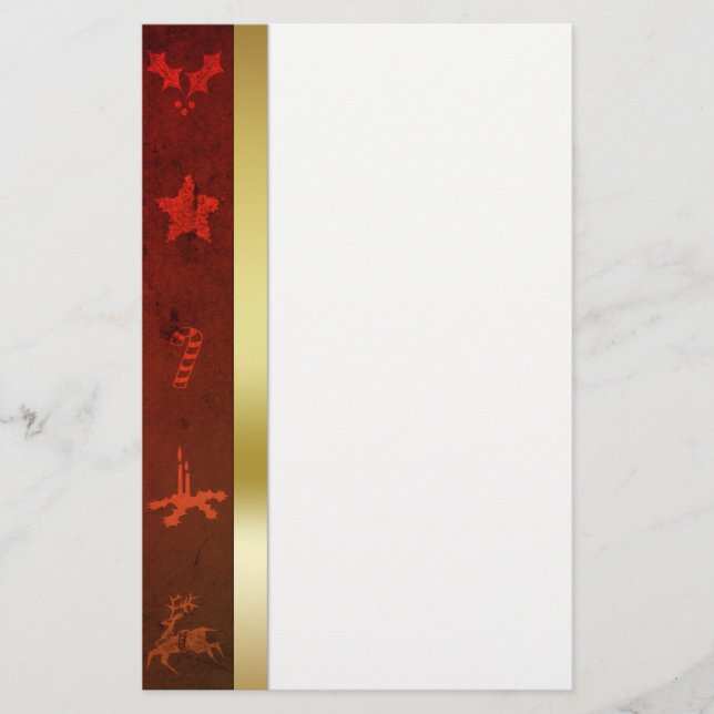 Papelería Navidades Grungy Vintage Gold (Anverso)