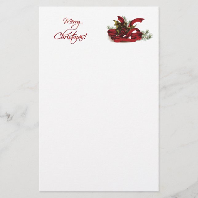 Papelería Navidades Holly y Pines (Anverso)