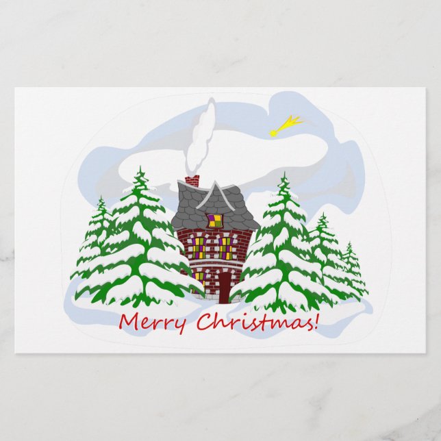 Papelería Navidades llegando a casa de familia (Anverso)