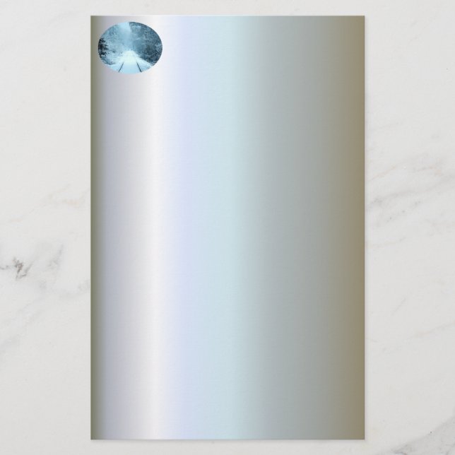 Papelería Navidades Nieve en vías férreas (Anverso)