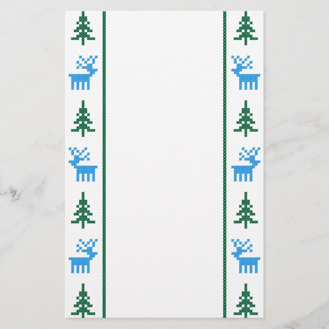 Papelería Navidades patrones deers&tree (Anverso)