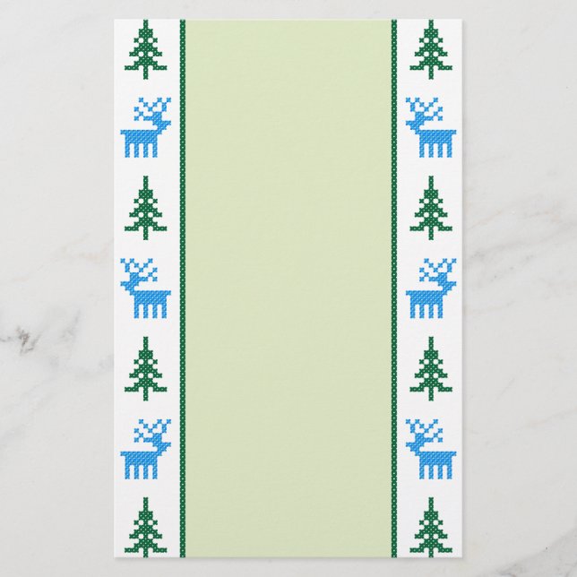 Papelería Navidades patrones deers&tree (Anverso)