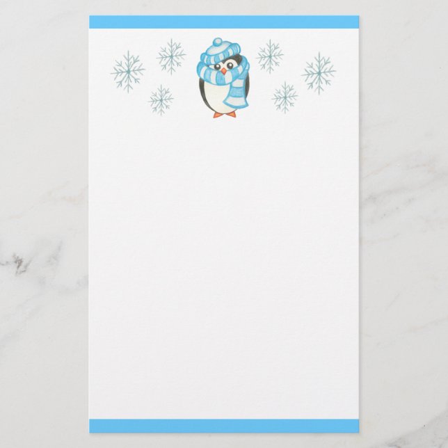 Papelería Navidades Penguin Stationery (Anverso)