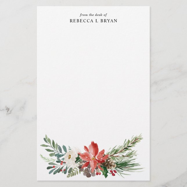 Papelería Navidades pintados Florals Holiday Garland Persona (Anverso)