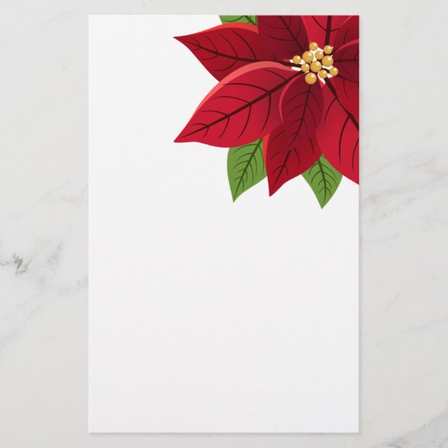Papelería Navidades Poinsettia (Anverso)