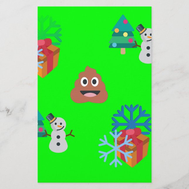 Papelería navidades poop emoji (Anverso)