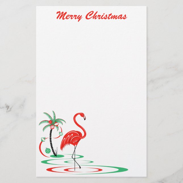Papelería Navidades rojos Flamingo Estaciones navideñas de F (Anverso)
