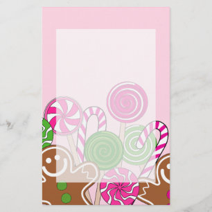 Papelería Navidades rosados de pan de jengibre