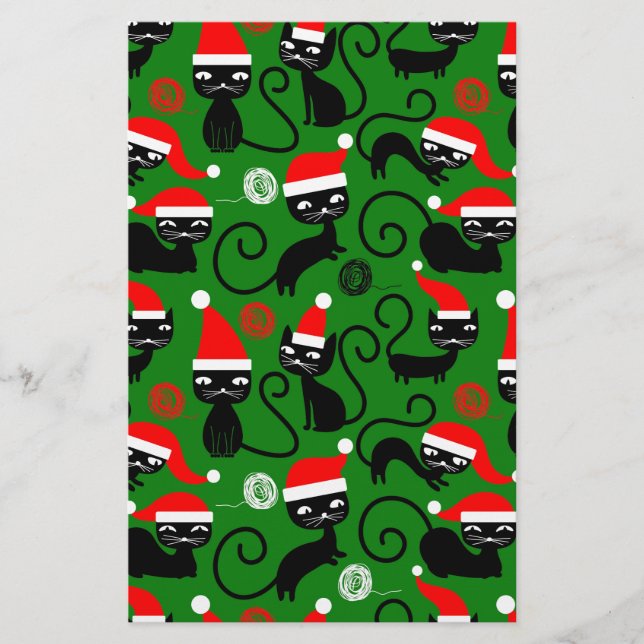 Papelería navidades santa cats (Anverso)