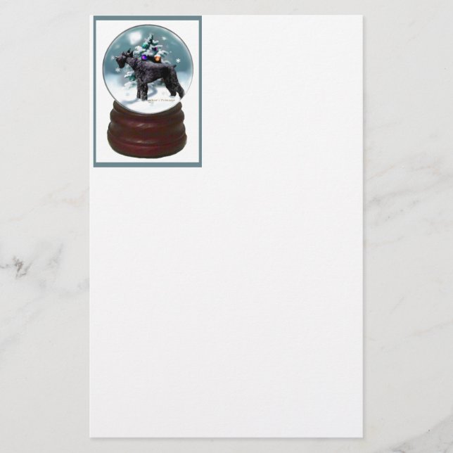 Papelería Navidades Schnauzer gigantes (Anverso)