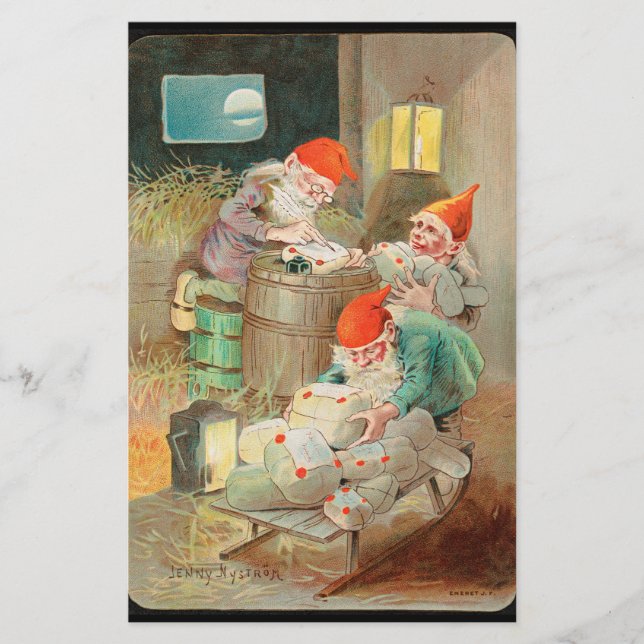 Papelería Navidades suecos Santa (por Jenny Nyström) (Anverso)