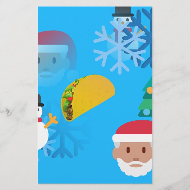 Papelería navidades taco emoji (Anverso)