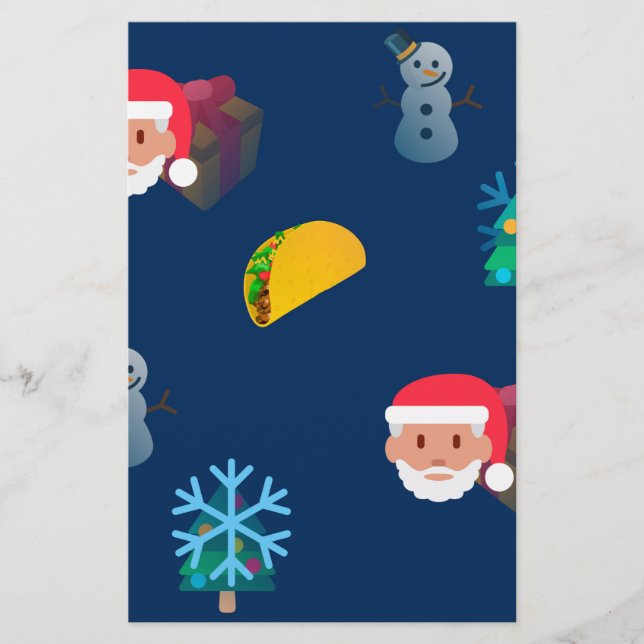 Papelería navidades taco emoji (Anverso)