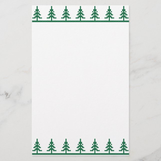 Papelería Navidades trazan árboles (Anverso)