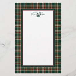 Papelería Navidades verdes oscuros considerados personalizad