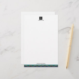 Papelería Negocios con el logotipo Verde azulado elegante Go