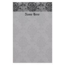 Negro gótico del damasco en gris