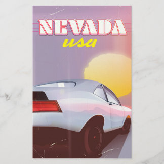 Papelería Nevada EE. UU. Atardecer coche deportivo