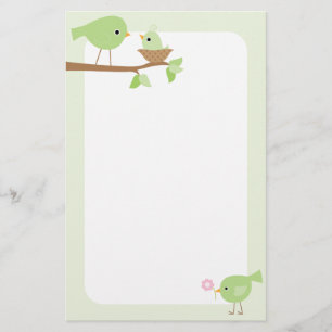 Papelería Nido de pájaro bebé (rosa)