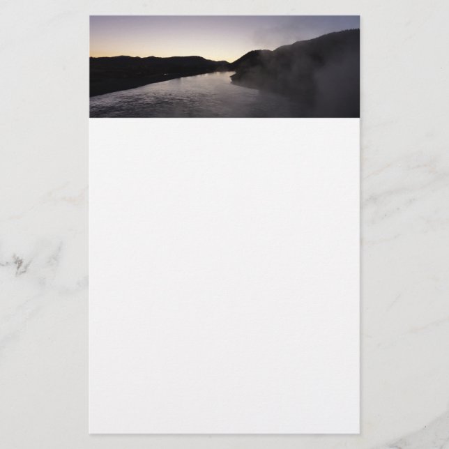 Papelería Niebla matutina en el río Jackson en Grand Teton (Anverso)