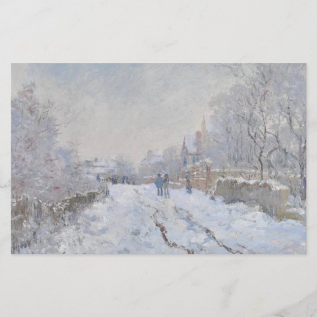 Papelería Nieve en Argenteuil (por Claude Monet) (Anverso)